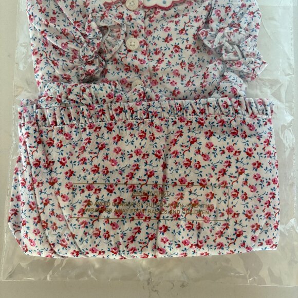 Rachel Riley Scalloped Collar Floral Dress & Bloomers in Pink and Blue, NWT, 6M - Picture 4 of 6